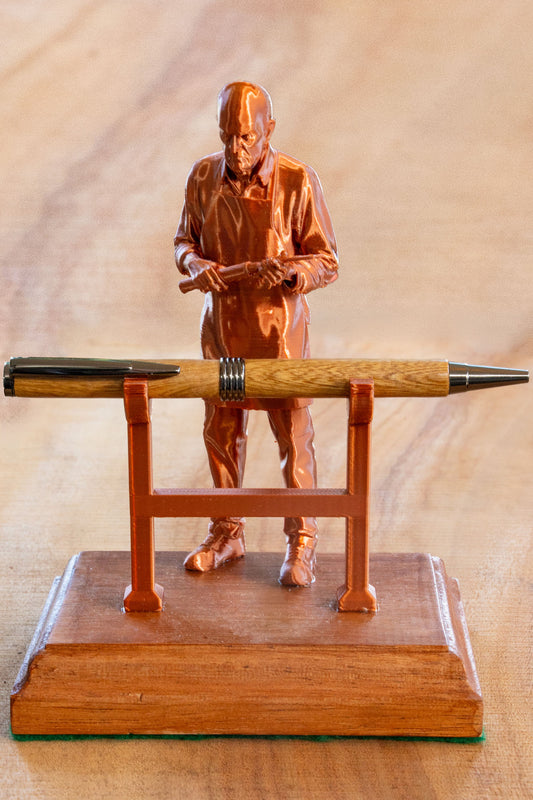 Syd at the Lathe Pen Display Stand